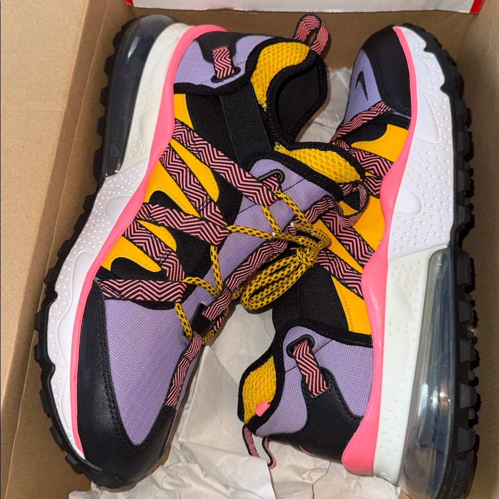 Nike Purple and Yellow Athletic Sneakers